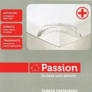 Coprimaterasso Piazza e Mezza Passion Cotone Antiacaro, Traspirante con Elastico