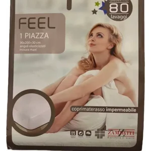 Coprimaterasso Sanitario Impermeabile 1P CM 90X200+30 Art.ZAMBAITI FEEL 1P
