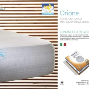 Coprimaterasso Spugna Idrofila di Puro Cotone con Lavorazione Jacquard 2/P