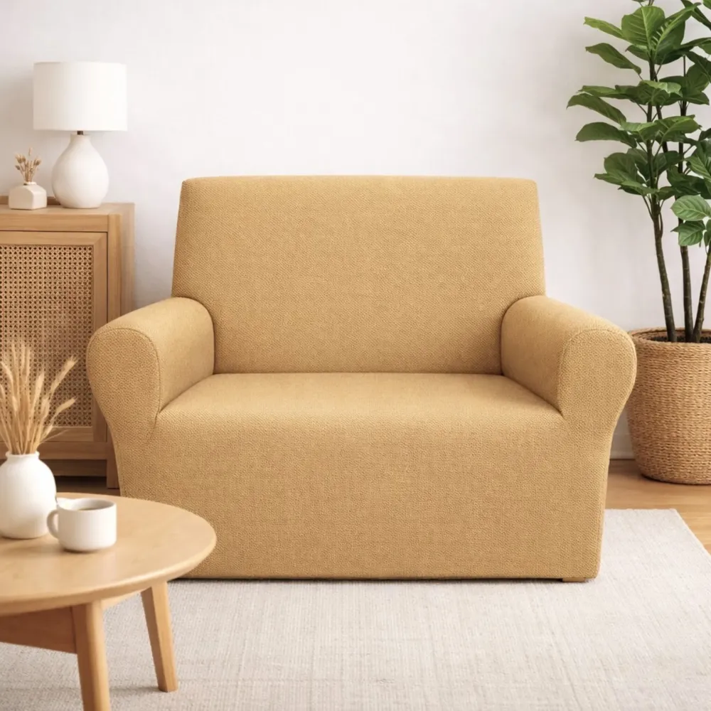 Copripoltrona Elasticizzato Universale Buccia di Mela Oro – Copripoltrona Bielastico Lavabile