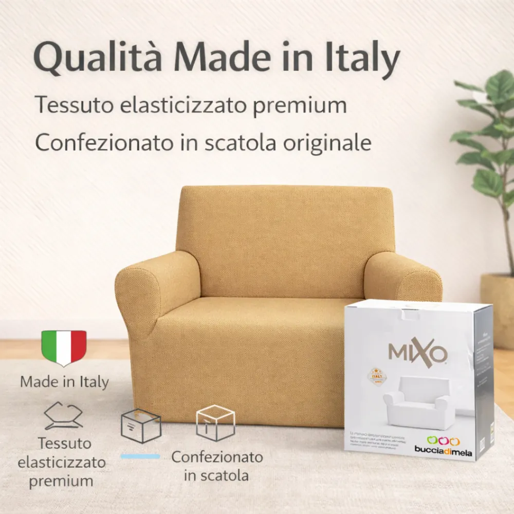 Copripoltrona Elasticizzato Universale Buccia di Mela Oro – Copripoltrona Bielastico Lavabile