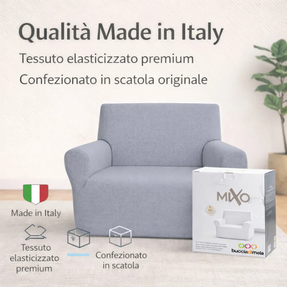 Copripoltrona Relax Elasticizzato Buccia di Mela Perla – Copripoltrona per Poltrona Reclinabile Lavabile