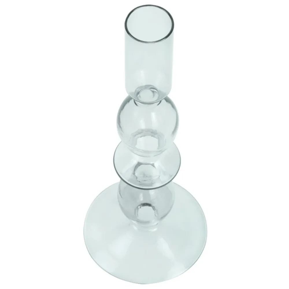 Cora portacandele vetro grigio 20 cm