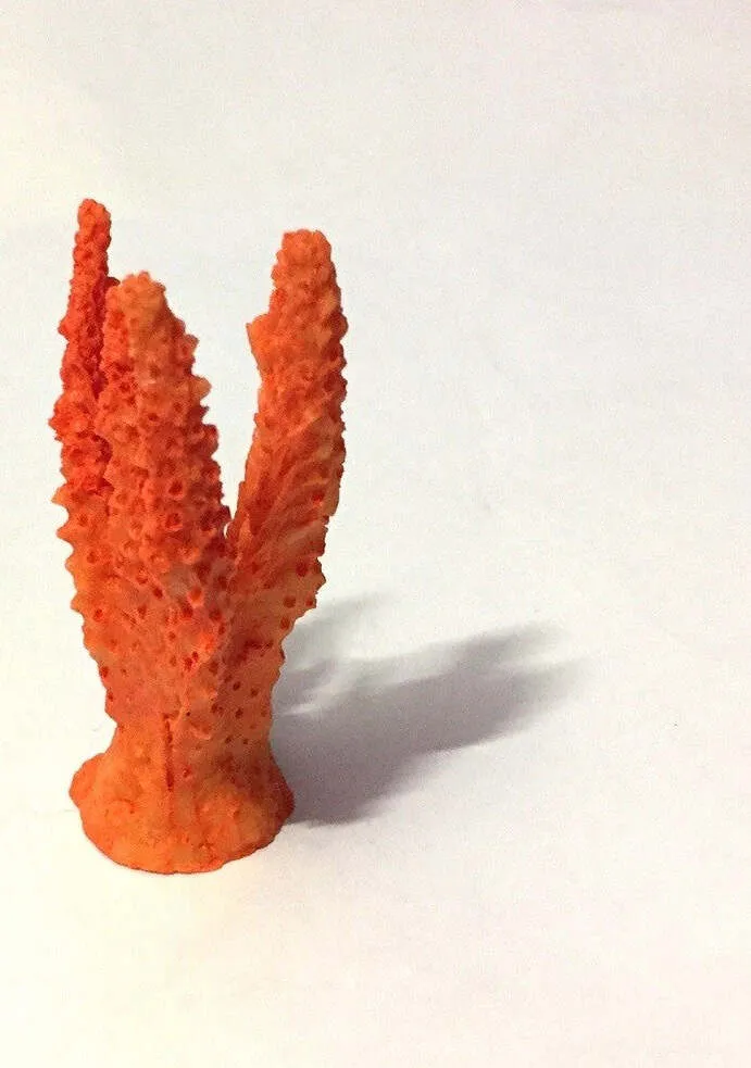 Corallo Finto Resina 7cm Orange Artificiale Per Decorazioni Acquario Addobbi