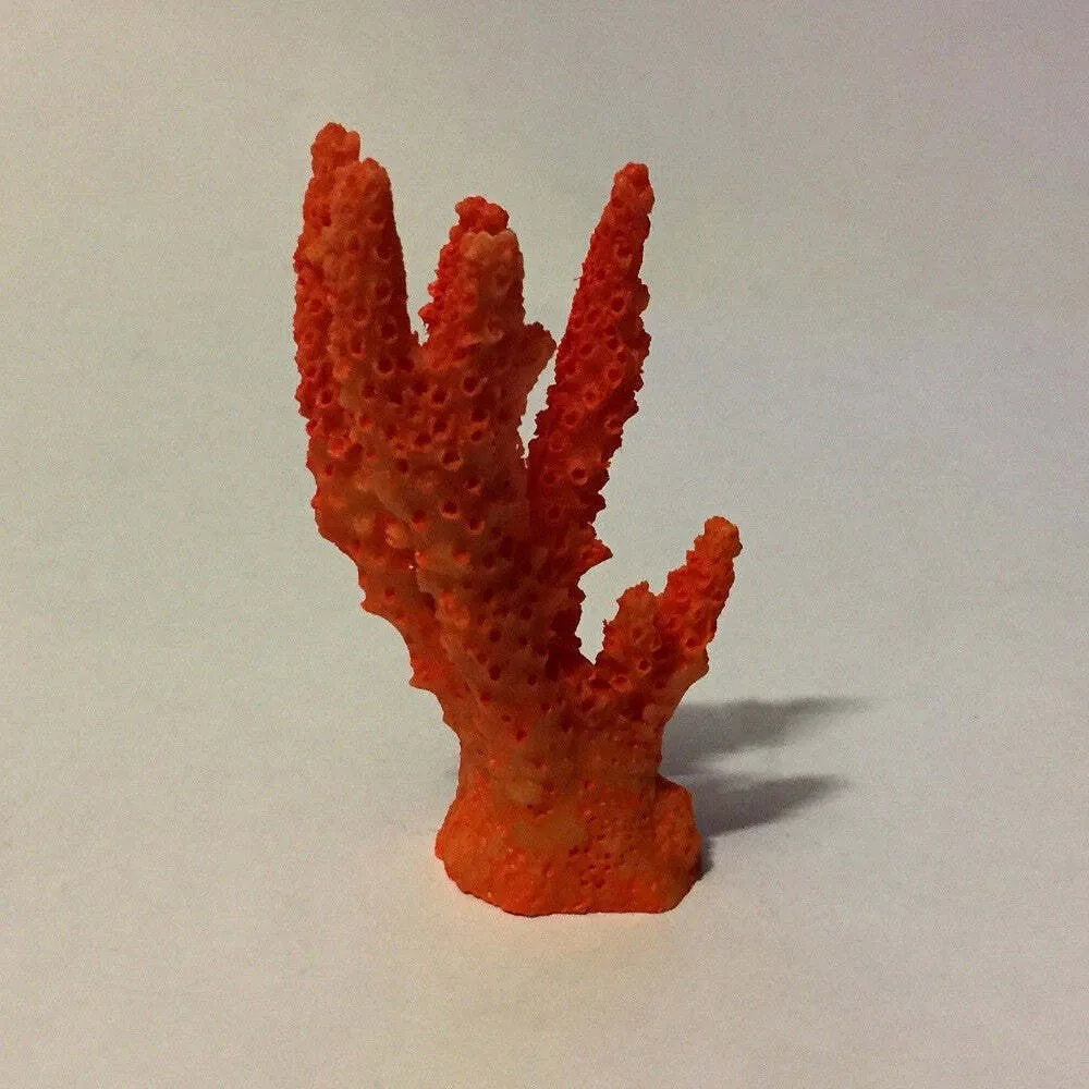 Corallo Finto Resina 7cm Orange Artificiale Per Decorazioni Acquario Addobbi