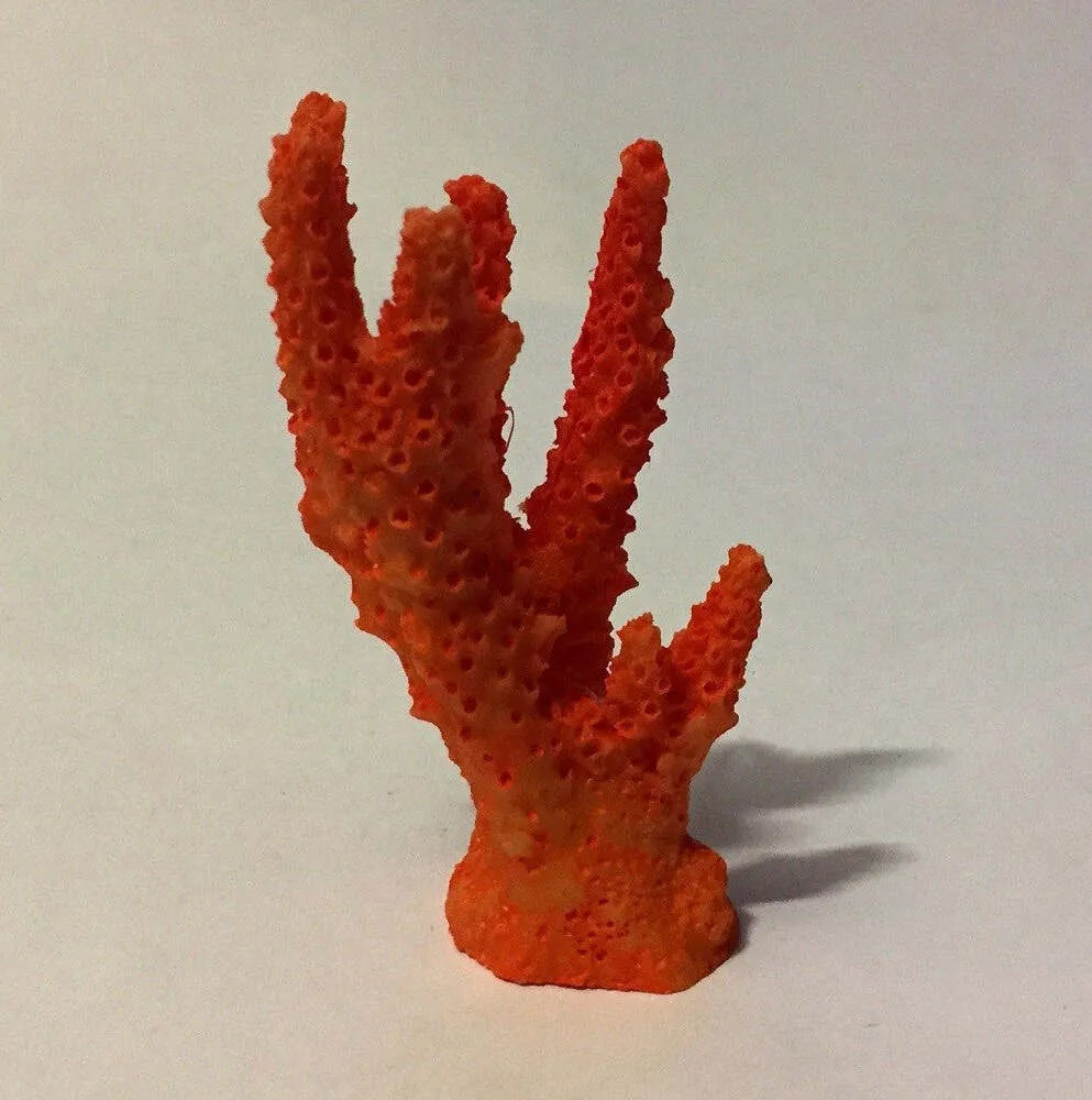 Corallo Finto Resina 7cm Orange Artificiale Per Decorazioni Acquario Addobbi