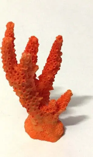 Corallo Finto Resina 7cm Orange Artificiale Per Decorazioni Acquario Addobbi