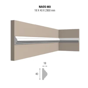 CORNICE PER PARETI POLISTIRENE DÉCO DECKING NAOS 003