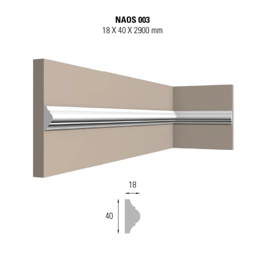 CORNICE PER PARETI POLISTIRENE DÉCO DECKING NAOS 003