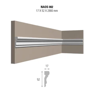 CORNICE PER PARETI POLISTIRENE DÉCO DECKING NAOS 002
