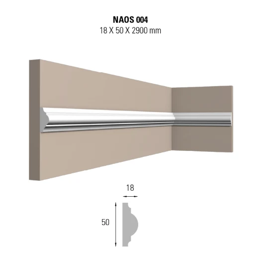 CORNICE PER PARETI POLISTIRENE DÉCO DECKING NAOS 004