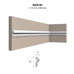 CORNICE PER PARETI POLISTIRENE DÉCO DECKING NAOS 001