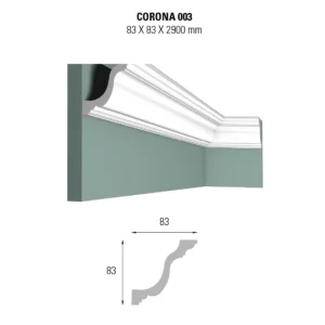 CORNICE PER SOFFITTO POLISTIRENE DÉCO DECKING CORONA C003