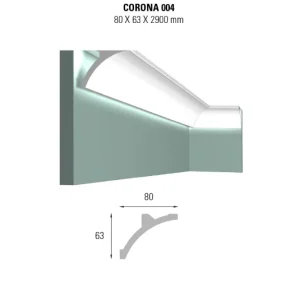 CORNICE PER SOFFITTO POLISTIRENE DÉCO DECKING CORONA C004
