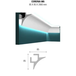 CORNICE PER SOFFITTO POLISTIRENE DÉCO DECKING CORONA C005