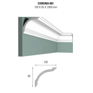 CORNICE PER SOFFITTO POLISTIRENE DÉCO DECKING CORONA C001