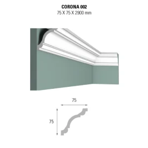 CORNICE PER SOFFITTO POLISTIRENE DÉCO DECKING CORONA C002