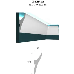CORNICE PER SOFFITTO POLISTIRENE DÉCO DECKING CORONA C006