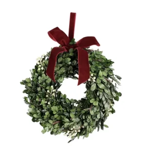 Corona Artificiale con Bacche e Fiocco 30cm