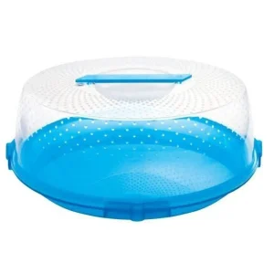 Cosmoplast Oasi Portatorte Tondo con Manico e Chiusura di Sicurezza | 28 cm | Plastica Alimentare Certificata | Lavabile L...