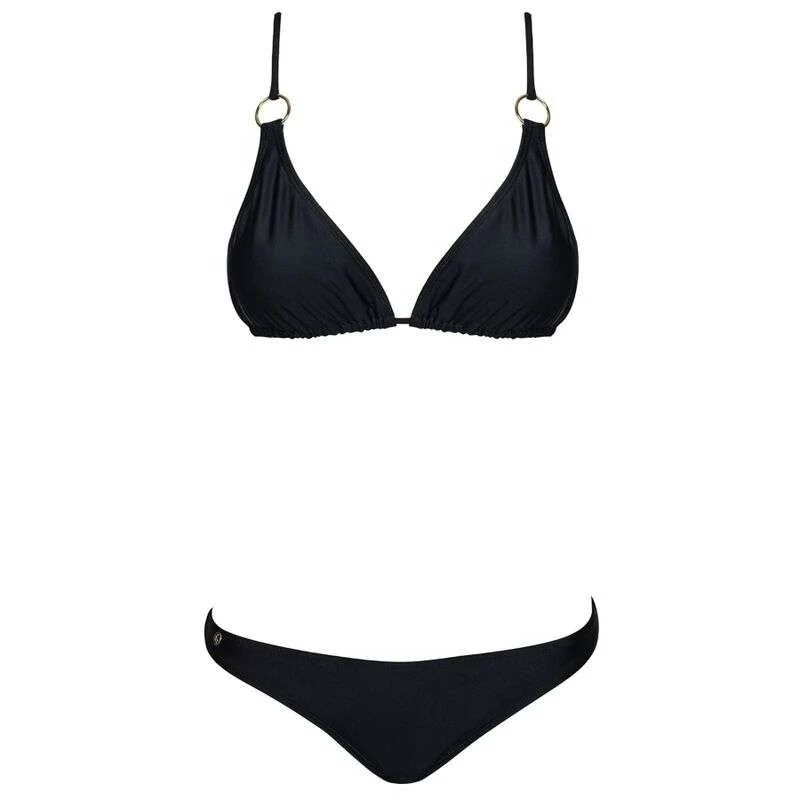Costume Bikini Nero Sexy con Dettagli Decorativi - Taglia L