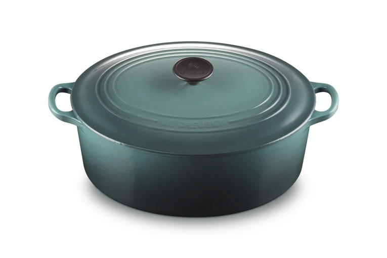 Le Creuset Casseruola cocotte Ovale Tradition blu Ocean cm 31 ghisa vetrificata induzione