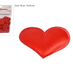 Cuori decorativi tessuto set 50 cuori