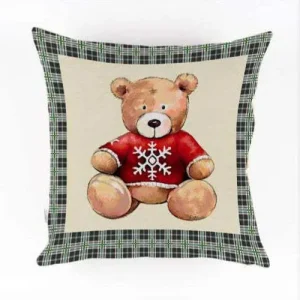 Cuscino arredo natalizio teddy gobelin 45×45 cm – Maè , via roma 60