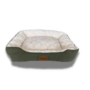 Cuscino velluto verde militare PV L45xW60xH18cm Nobleza