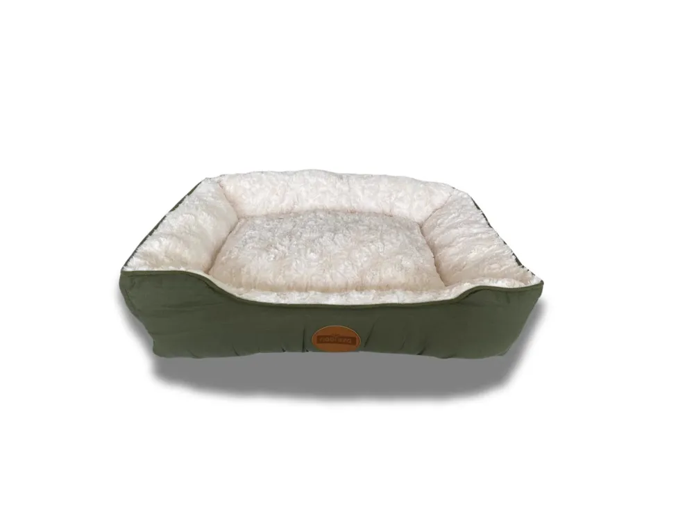 Cuscino velluto verde militare PV L45xW60xH18cm Nobleza