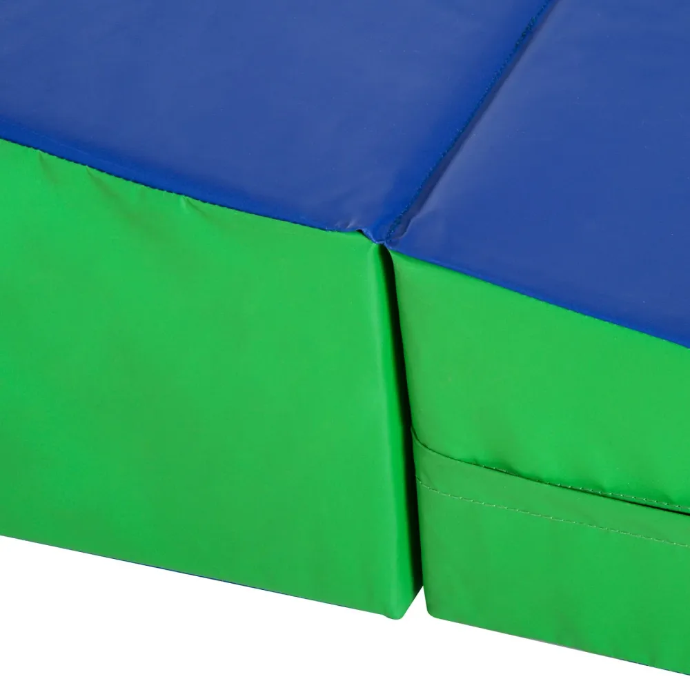 EASYCOMFORT Materasso Training Pieghevole per Fitness Ginnastica Artistica, Blu verde, 180x90x40cm