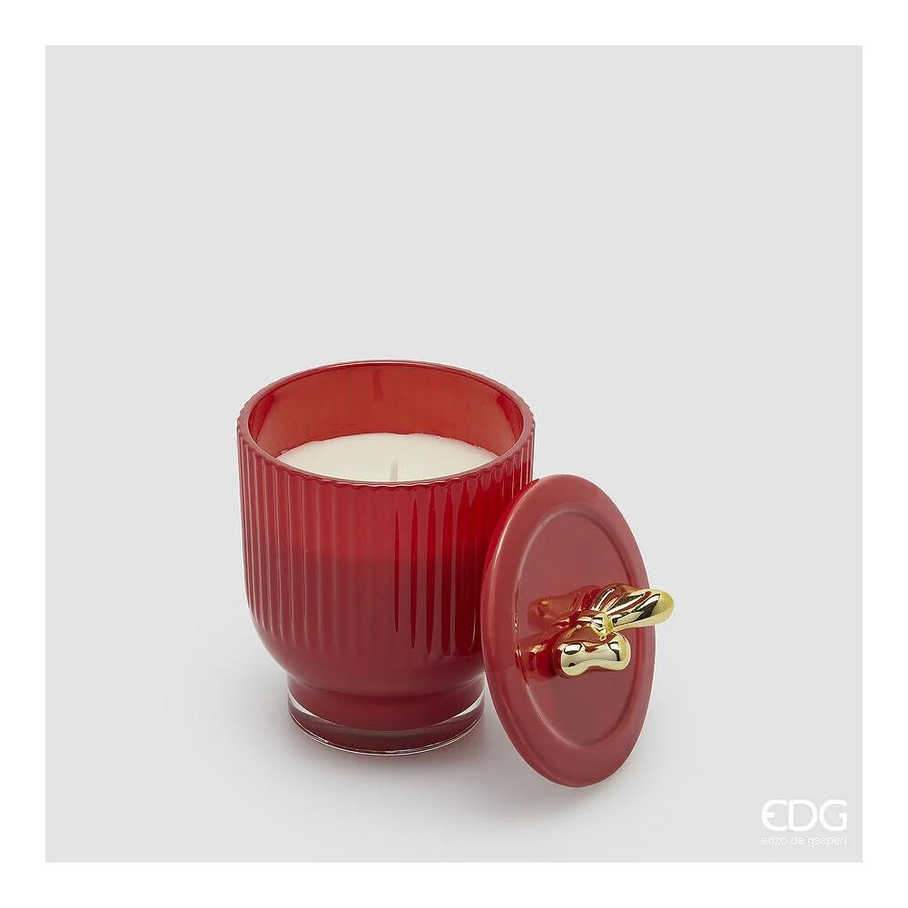 EDG - Candela Fiocco Con Profumo Con Vaso H.13 D.9 Berry Fruit