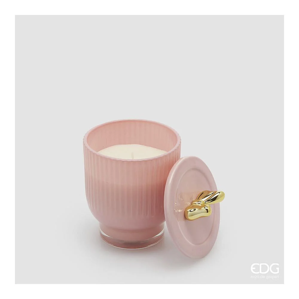 EDG - Candela Fiocco Con Profumo Con Vaso H.13 D.9 Rose Water