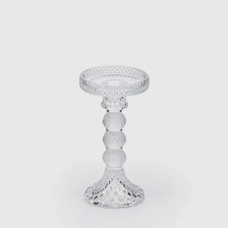EDG Enzo De Gasperi Portacandela Classic vetro H 14.3 cm