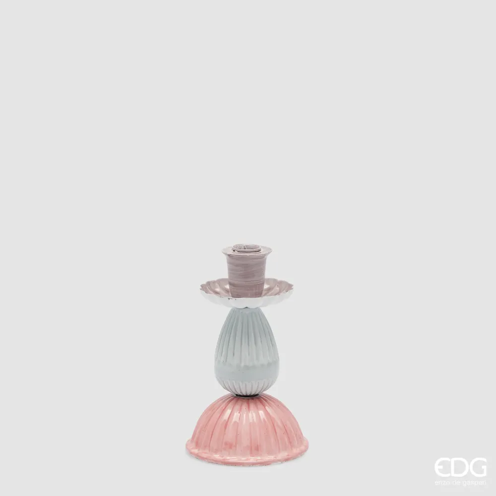 EDG Enzo De Gasperi Portacandela Colormix H20 cm Metallo