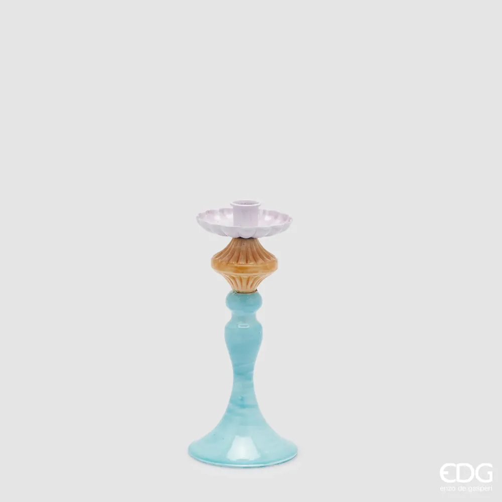 EDG Enzo De Gasperi Portacandela Colormix H24 cm Metallo
