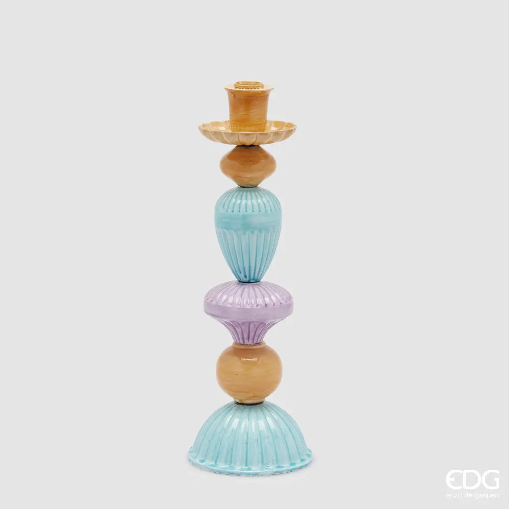 EDG Enzo De Gasperi Portacandela Colormix H35 cm Metallo
