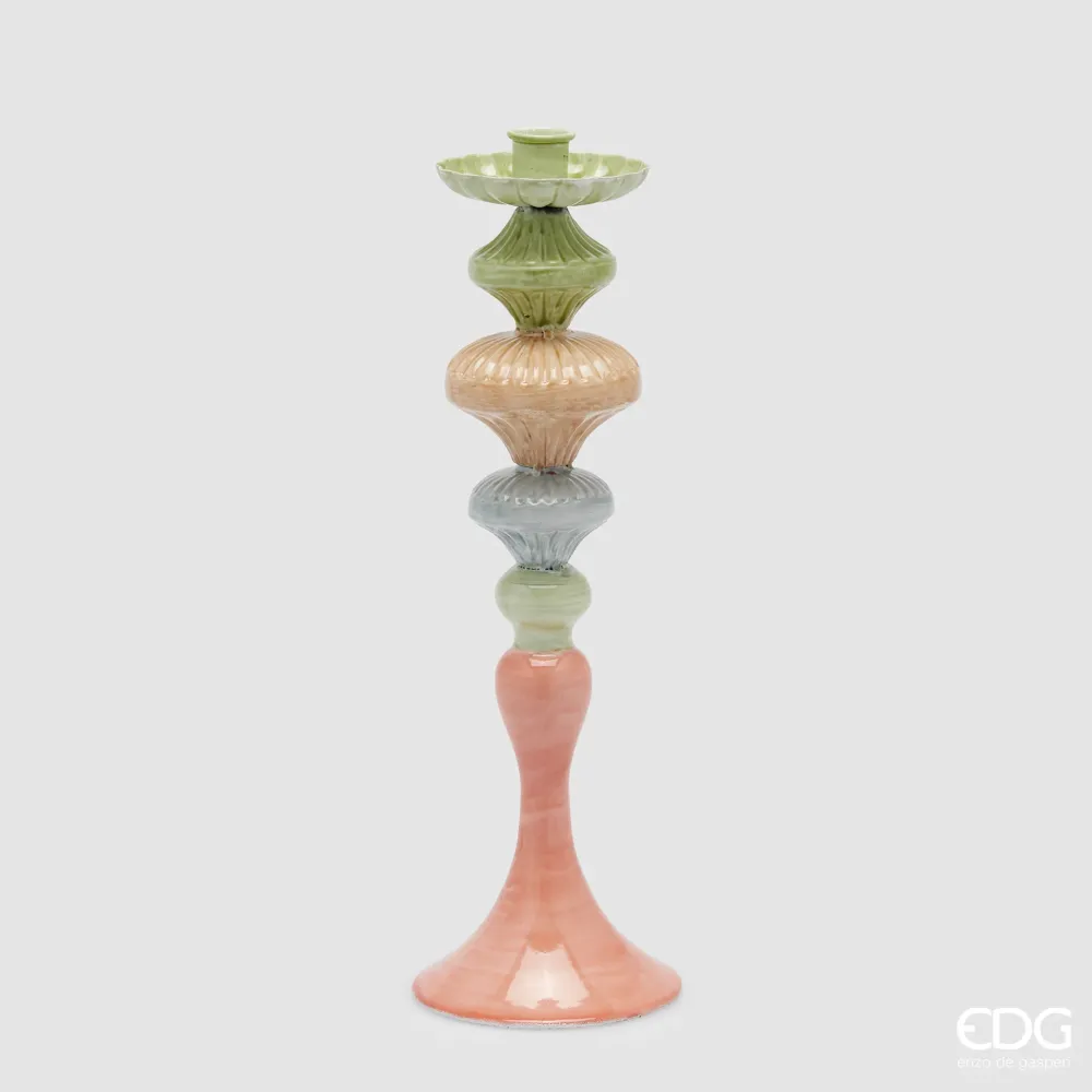 EDG Enzo De Gasperi Portacandela Colormix H36 cm Metallo