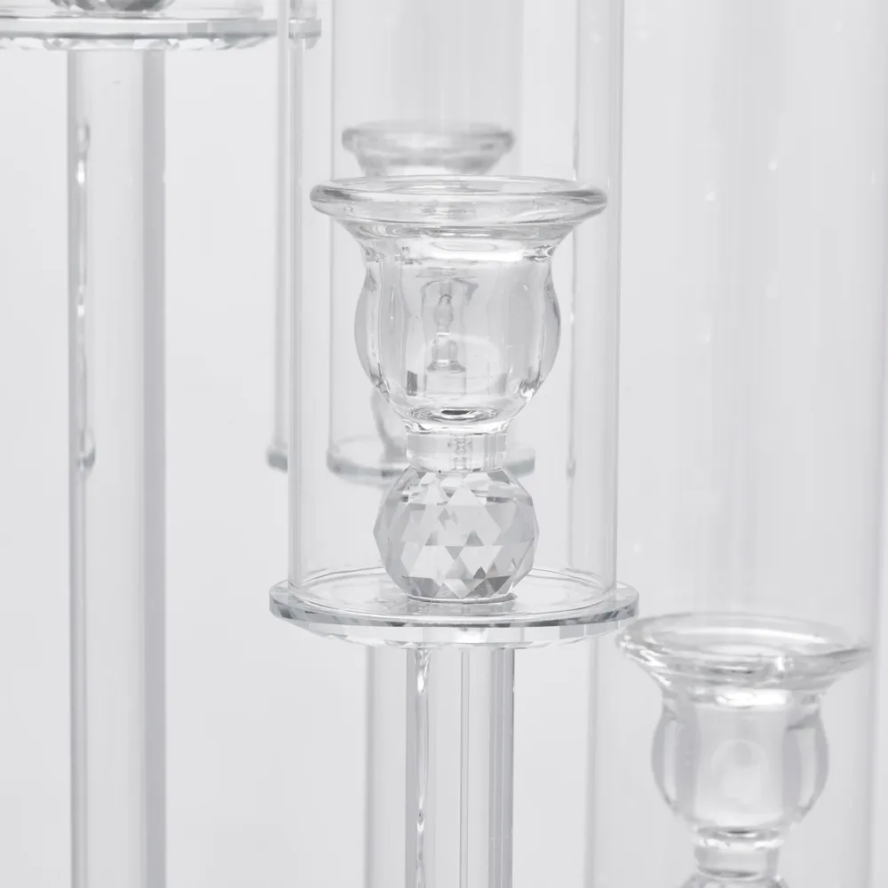 EDG Enzo De Gasperi Portacandela Crystal Cilindro 7 Fuochi H110 cm