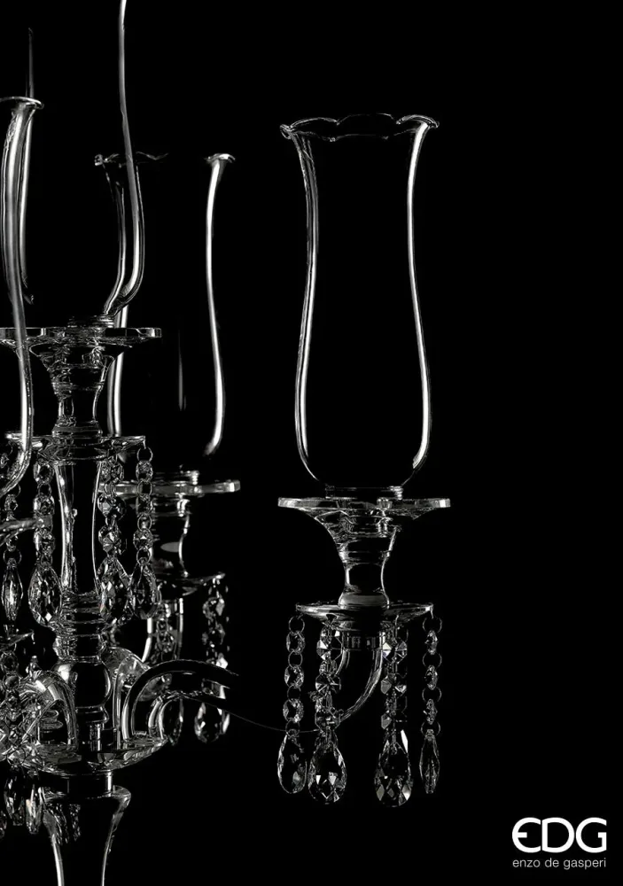 EDG Enzo De Gasperi Portacandele Crystal Glory 5 fuochi H103 cm