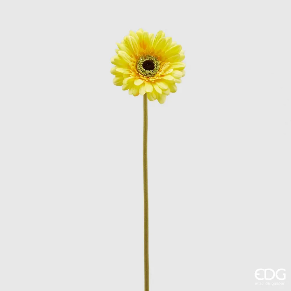 EDG Enzo De Gasperi Ramo Artificiale di Gerbera Rex H60 cm Giallo
