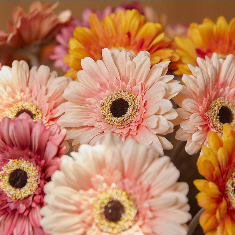 EDG Enzo De Gasperi Ramo Artificiale di Gerbera Rex H60 cm Giallo