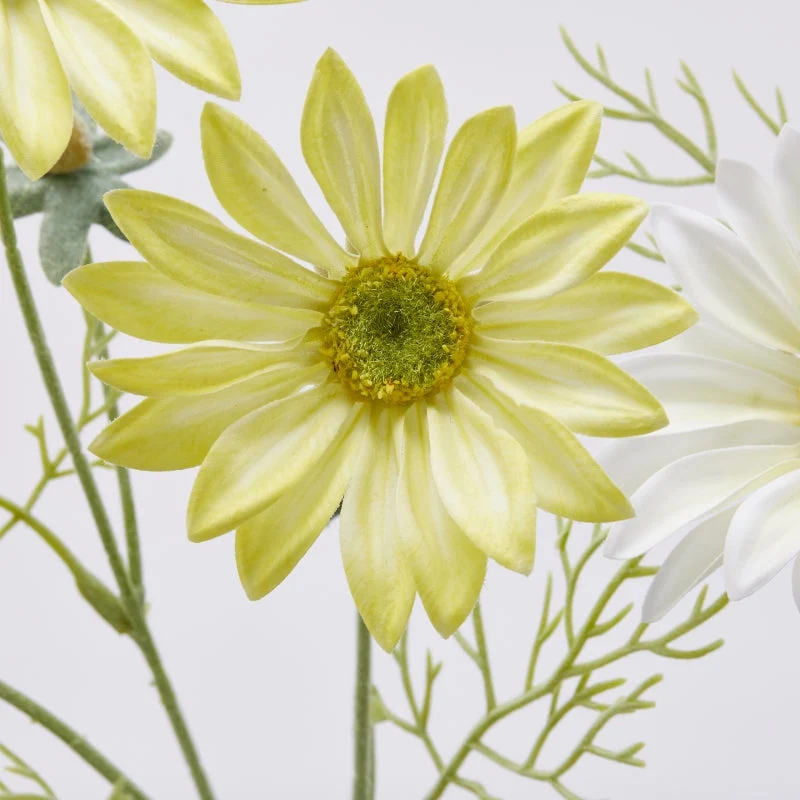 EDG Enzo De Gasperi Ramo Artificiale di Margherita x3 Fiori H65 cm Giallo
