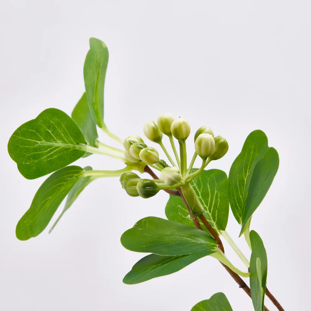 EDG Enzo De Gasperi Ramo Artificiale di Viburno 5 Fiori con Bacche H90 cm Verde Chiaro