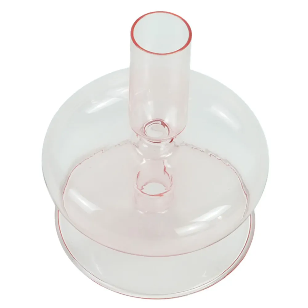 Elly portacandela vetro rosa 12 cm