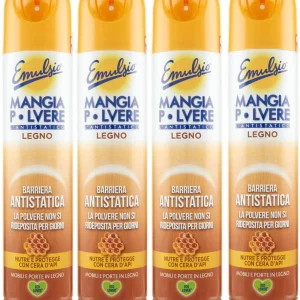 4 x Emulsio Mangiapolvere 300 ml Antistatico con cera d'api (4 x 300 ml)