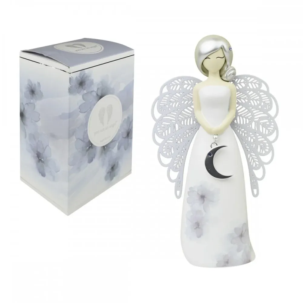 Enesco Statuetta Angelo Floral Luna Strass 15,5 cm