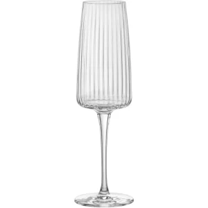 Exclusiva prosecco 6 bicchieri vetro rigato 25,5cl 6,8xh.22,5cm