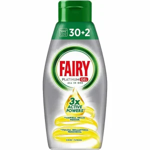 Fairy platinum gel lavastoviglie 650ml 32 misurini al limone