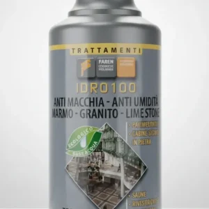 FAREN IDRO 100 Protettivo Antimacchia Idrorepellente 750ml | Effetto Naturale Invisibile | Per Marmo, Granito, Limestone e...